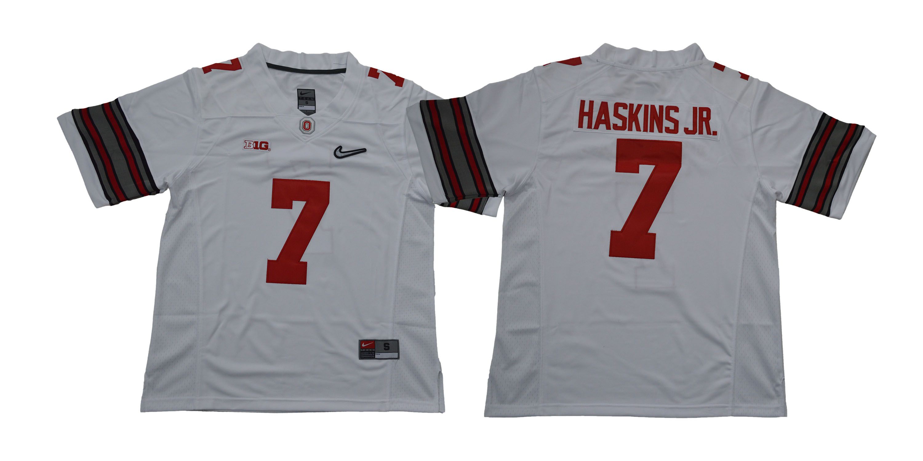 Men Ohio State Buckeyes #7 Haskins jr Diamond White Nike NCAA Jerseys->->NCAA Jersey
